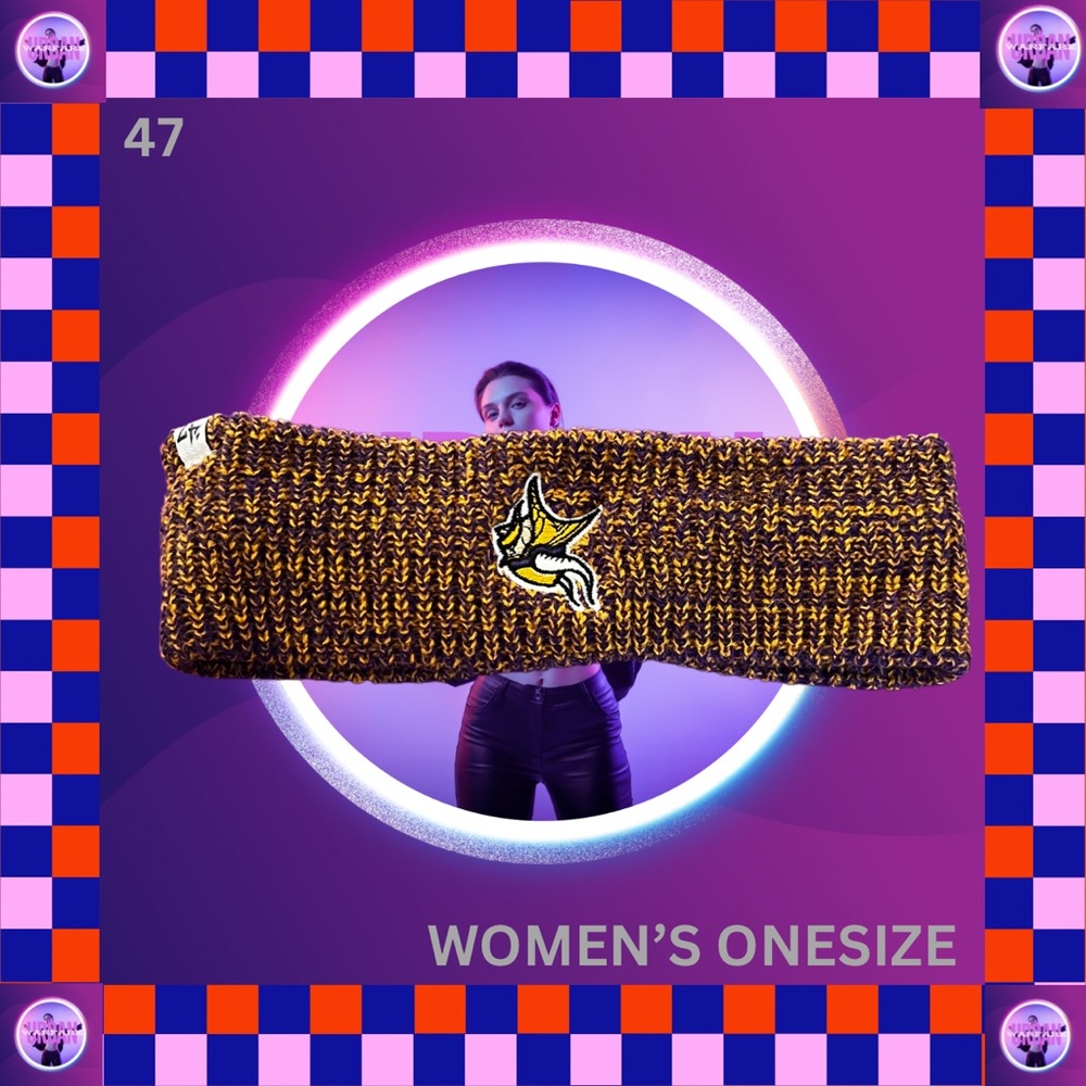 Purple and yellow Minnesota Vikings headband